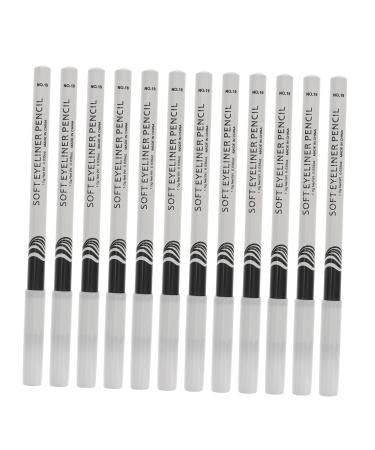 KALLORY 12pcs Lying Silkworm Eyeliner Makeup Eyeliner Beauty Makeup Tools Waterproof Eyeliner Pencils Eyes 1 count (Pack of 1) White