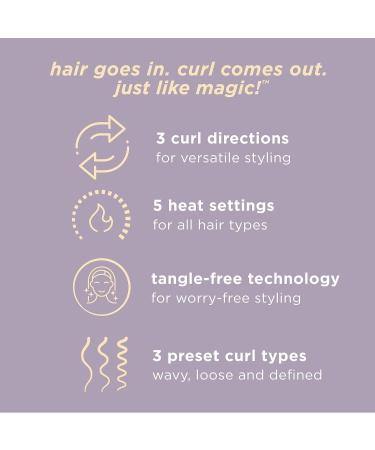 INFINITIPRO BY CONAIR Curl Secret Automatic Curling Iron - Dual Voltage 3/4-Inch Hair Curler for All Hair Types - Perfect for Travel - Gray with Gold Accents - Buy Online on GoSupps.com