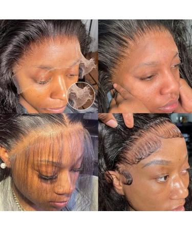 34 inch Water Wave Lace Front Wig | Brazilian Virgin Human Hair | 180% Density | Pre Plucked | Transparent HD Lace | for Black Women - Buy Online on GoSupps.com