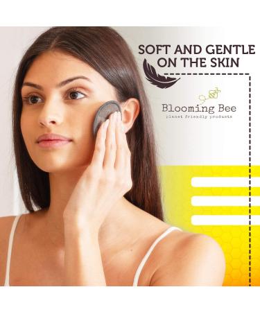 12 Charcoal Bamboo Reusable Makeup Remover Pads with Laundry Bag | Eco-Friendly Face Rounds & Biodegradable Bamboo Earbuds - Buy Online on GoSupps.com