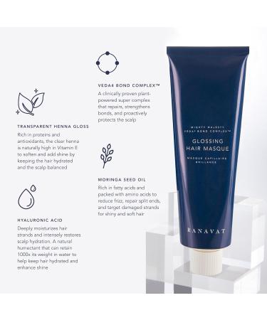 RANAVAT Glossing Hair Mask - Repair Damaged Hair with Hyaluronic Acid & Moringa Oil | Vegan & Cruelty-Free Hair Care (5 oz - Buy Online on GoSupps.com