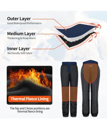 AOLI RAY Men's Ski & Snowboard Pants - Waterproof Windproof Bibs with Removable Straps - Dark Blue Outdoor Gear - Buy Online on GoSupps.com