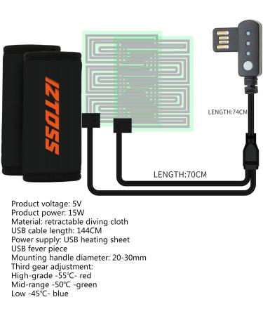 Buy Sakeiou USB-Heated Gloves for Motorcycles - Waterproof Adjustable Temperature Quick Heat Winter Manual - 2x Pair - Buy Online on GoSupps.com