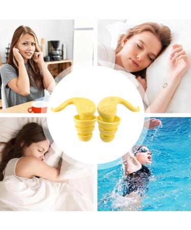 Ear Plugs for Noise Reduction - Noise Cancelling Waterproof Earplugs Multifunctional Ear Plugs Perfect for Home Swimming Work Travel Yellow - Buy Online on GoSupps.com