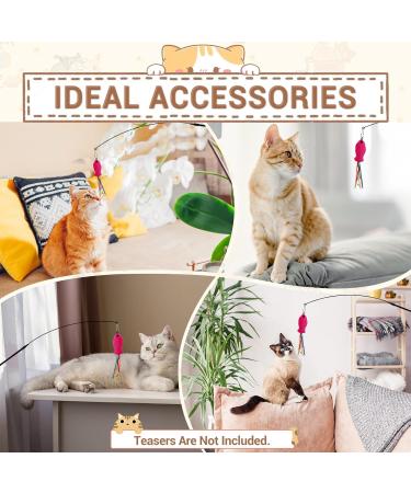 ROSAUI 4-Piece Cat Fishing Rod Set | Indoor Kitten Accessories | Best Toys for Cats - Buy Online on GoSupps.com