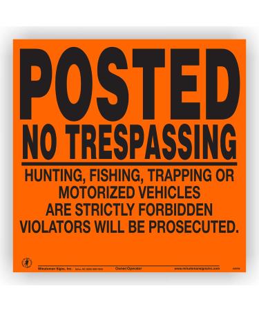 Minuteman Signs | Aluminum No Trespassing Motorized Vehicles Signs Bulk (50)