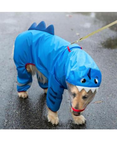 UOSIA Large Dog Raincoat Cute Dog Raincoat Waterproof Full Body Dog Rain Jacket with Reflective Strap Breathable Mesh Fabric Pet Dog Hooded Slicker Poncho for Medium Large Dogs blue 8XL - Buy Online on GoSupps.com