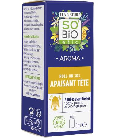 So'Bio tic - SOS soothing head roll-on - Aroma - Cosmebio certified - 5 ml roll-on - Buy Online on GoSupps.com