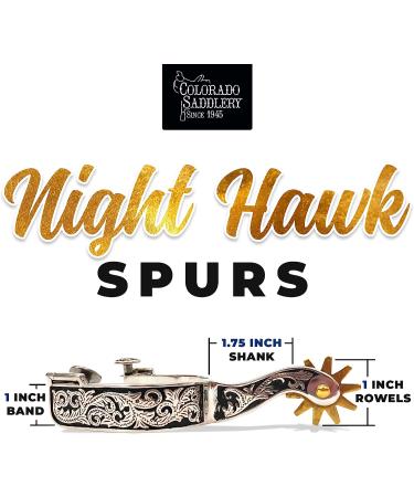 Colorado Saddlery Men's Night Hawk Spurs - Premium Western Spurs for Authentic Cowboys - Buy Online on GoSupps.com