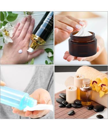 Tokseo 12 Pack Amber Glass Containers - 30ml Empty Bottles for Creams Lotions Essential Oils - Ideal for Cosmetics Storage - Buy Online on GoSupps.com