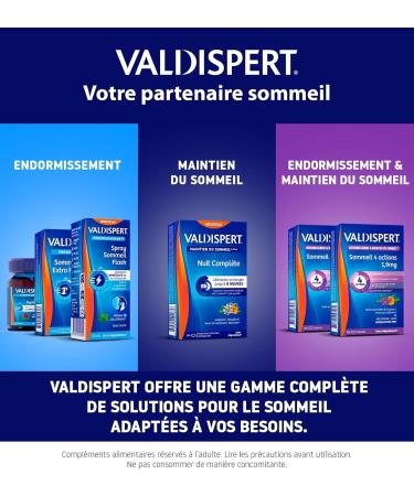 VALDISPERT -Sleep & Sleep Maintenance 4 actions 1.9 mg-Herbal and Melatonin Food Supplement 1.9mg-Extra Strong Dosage-No Addiction or habituation-30 Capsules - Buy Online on GoSupps.com