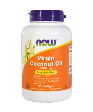 Now Foods Virgin Coconut Oil 1000 mg 120 Softgels