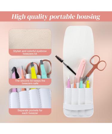 Tweezers Set 7 Pieces Stainless Steel Tweezers Eyebrow Scissors Eyebrow Brush Eyebrow Razor for Face Chin Eyebrow Splitters and Ingrown Hair Removal (Multi-Colour) - Buy Online on GoSupps.com