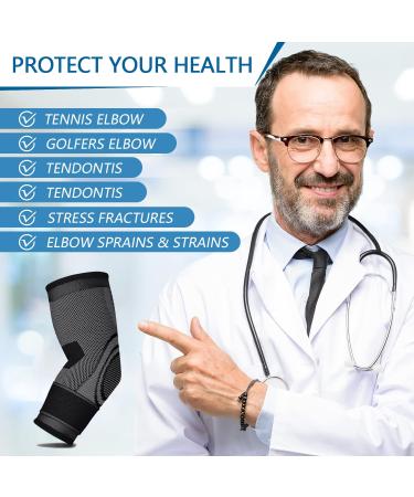 Ellenbogen Bandage for Tennis Elbow | Professional Arm Support for All Sports | Men & Women Fitness Bandage - Buy Online on GoSupps.com