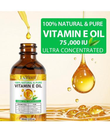 Huile De Vitamine E 75 000 UI - Huile De Vitamine E Biologique 100% Naturelle - Press E Froid 2 Fl Oz Hydrate Et Prot Ge - Pour Le Visage Le Corps Les Cicatrices Et Les Cut - Buy Online on GoSupps.com