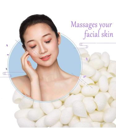 TTSAM 100pcs Natural Silk Cocoons for Facial Cleansing and Massage | Healthy Skin Care Scrub | Facial Cleanser Balls - Buy Online on GoSupps.com