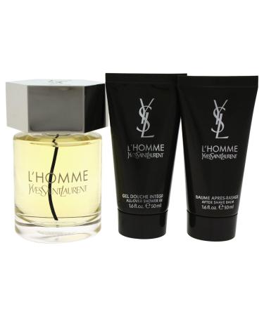 Yves Saint Laurent L'Homme Men Gift Set (Eau De Toilette Spray After Shave Balm and All Over Shower Gel) Gift Set 1 - Buy Online on GoSupps.com