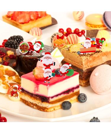 300pcs Edible Christmas Cake Decorations Edible Wafer Paper Christmas Cupcake Decorations Edible Christmas Cake Toppers for Xmas Festival birthday Party Food Decor - Buy Online on GoSupps.com