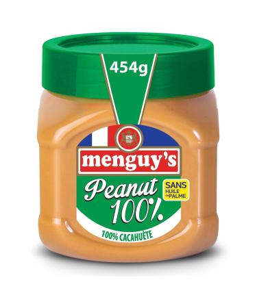 MENGUY'S Beurre de Cacahu tes Onctueux et Naturel Go t Authentique pour Vos Recettes (Pot 454g) - Lot de 3 - vendu par Lot