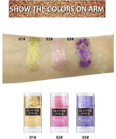 RoseFlower 2pcs Body Glitter Gel Glitter Gel Makeup for Face Hair Body Sparkling Glitter Gel Shimmer Liquid Eyeshadow Holographic Glitter Body Paint for Concerts Festival Rave Accessories - Buy Online on GoSupps.com