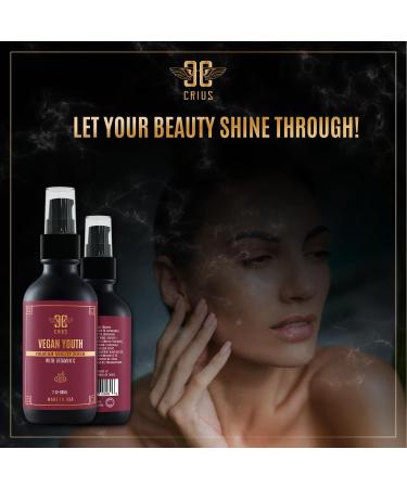 Vegan Youth Serum 2 Oz - Aloe & Retinol for Brightened Even Skin Texture | Paraben Free Non-GMO Made in USA - Buy Online on GoSupps.com