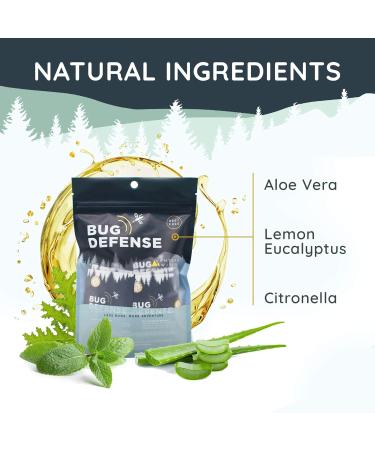 Venture Wipes Natural Mosquito Repellent Wipes - DEET-Free Travel-Friendly Insect Repellent with Citronella Peppermint & Rosemary - 15 Count Bag - Buy Online on GoSupps.com