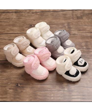 MASOCIO Baby Sheep Booties - Soft Sole Warm Boots for Infant Boys & Girls (0-6 Months) - Khaki - Buy Online on GoSupps.com