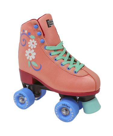 Lenexa uGOgrl Roller Skates - Kids Roller Skates - Roller Skates for Kids - Roller Skates for Girls - Girls Roller Skates - Skates Adult Women - Womens Roller Skates Coral Men 4 / Women 6