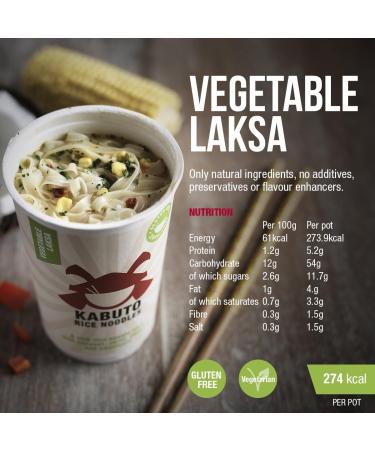  Kabuto Kabuto Noodles Vegetable Laksa Lot de 6 (6 x 65 g) - Buy Online on GoSupps.com