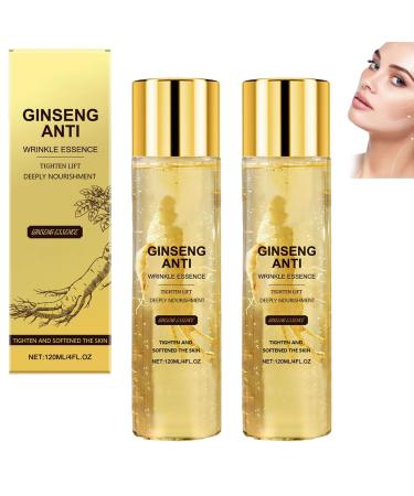 homomdy Peptide antiwrinkle ginseng serum golden ginseng extraction antiaging serum firms sagging skin reduces wrinkles and fine lines hydrates and hydrates for all skin types 2pcs