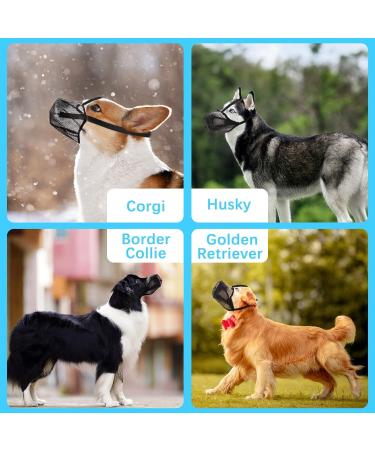 Fwlwtwss Dog Muzzle - Adjustable Rounded Mesh for Small Medium & Large Dogs | Prevents Biting Chewing & Barking - Buy Online on GoSupps.com