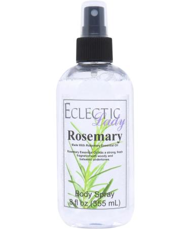 Rosemary Essential Oil Body Spray 8 ounces Body Mist for Women with Clean Light & Gentle Fragrance Long Lasting Perfume with Comforting Scent for Men & Women Cologne with Soft Subtle Aroma For 8 Fluid Ounces