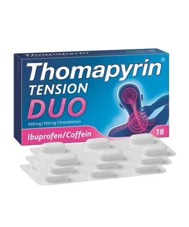 Thomapyrin TENSION DUO film-coated tablets - Fast relief for severe headaches - 18 pieces 18 pieces (1 pack)