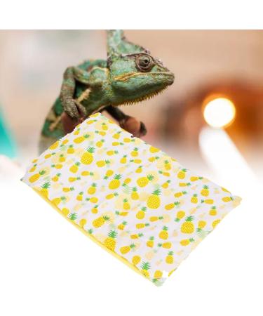 Bearded Dragon Bed Comfortable Removable Reptile Sleeping Bag with Small Pillow for Geckos (Pineapple + Yellow Quilt) - Buy Online on GoSupps.com