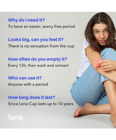 Lena Cup Reusable Menstrual Cup - Large Coral for Experienced Users | Tampon & Pad Alternative | Feminine Care Hygiene - Buy Online on GoSupps.com