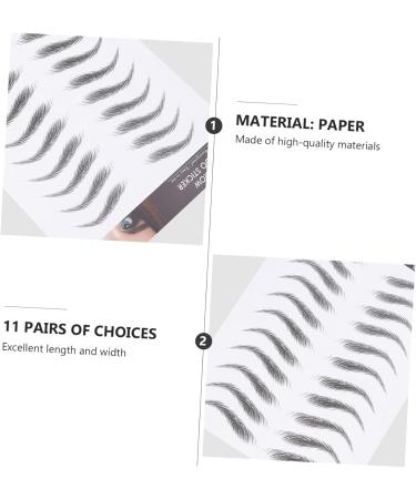 Ipetboom 24 Sheets Waterproof Eyebrow Stickers Men Black Hair-like Eyebrows Stickers Man Water Proof Template 21x15cmx2pcs Blackx2pcs - Buy Online on GoSupps.com