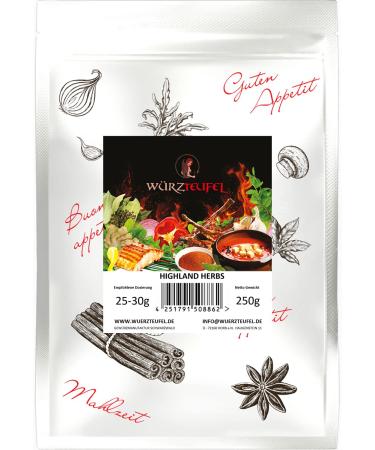 W rzteufel Highland Herbs Grill spices finest BBQ Gourmet grill herbs roast herb Grill herbs oriental style bag 250 g