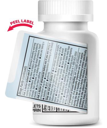 HealthA2Z Aspirin 81mg (300 Tablets) - Low Strength Enteric Coated - Buy Online on GoSupps.com