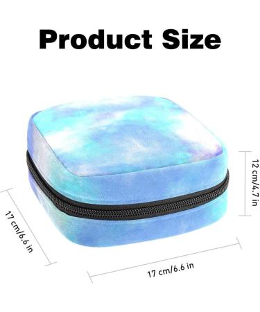 Blue Tie Dye Menstrual Cup Pouch & Sanitary Napkin Storage Bag - Period Storage Bag for Women and Teens - Color 9 - Buy Online on GoSupps.com