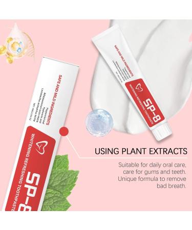 Whitening Toothpaste Refreshing Fragrance Toothpaste100g Natural Stain Removal Anti Odor For Sensitive Gums Pleasant Breath For Men Women And Teens Daily And Night - Buy Online on GoSupps.com