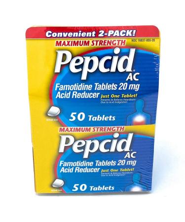 Pepcid AC Acid Reducer Maximum Strength Tablets, (100 Count Total) - Buy Online on GoSupps.com