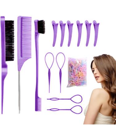 Whnbuij Styling comb buildup brush detangling combs and portable teasing barbell division braiding tools for styling travel daily use lilac - Buy Online on GoSupps.com