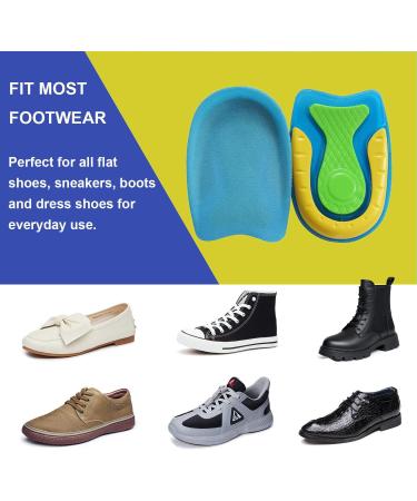 Men's Gel Heel Cups for Heel Pain Relief and Shock Absorption - Silicon Pads for Plantar Fasciitis, Bone Spurs - Size 6-12 - Buy Online on GoSupps.com