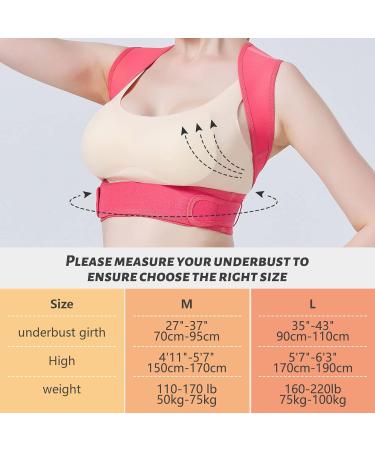 Adjustable High-Up Correction Back Support for Men & Women - Pain Relief for Neck Shoulders & Upper Back - Rose Red - Buy Online on GoSupps.com