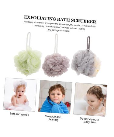 Mipcase 3pcs Bath Ball & Flower Bathing Accessories for Kids | Shower Puffs Loofah & Skin Cleaning Tools - Buy Online on GoSupps.com