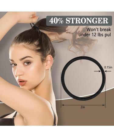 ADRIONE Black Hair Ties 150 Pack - Elastic Ponytail Holders for Thick Hair - Bulk Hair Bands for Women, Men, Girls - Buy Online on GoSupps.com