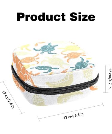 Shop Women's Boho Sea Turtle Storage Pocket Holder | Portable Period Kit & Feminine Product Bag - Buy Online on GoSupps.com