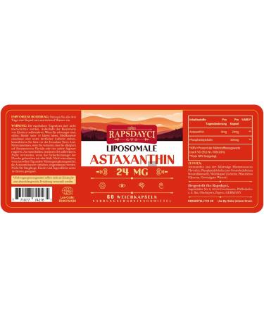 Astaxanthine Liposomale en G lules Molles - NON OGM - 60 g lules molles pour un usage quotidien (60 Unit s (Lot de 2)) 60 unit (Lot de 2) - Buy Online on GoSupps.com