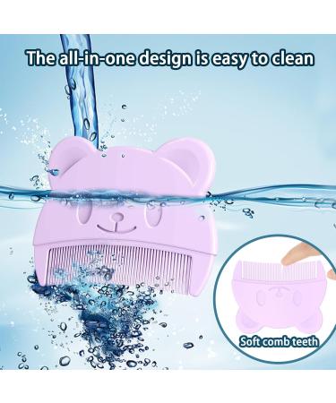 3-Piece Baby Brush Set | Silicone Hair Brush & Oval/Flower Shampoo Brushes for Newborns | International Shipping - Buy Online on GoSupps.com