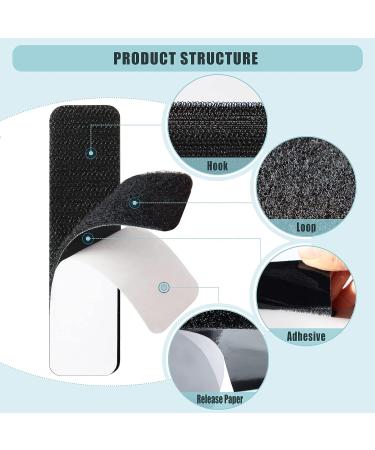 15 Sets 1x4 inch Strips with Adhesive Heavy Duty Hook and Loop Tape Carpet Tape Rug Tape Strength Backing Fixing Installing Tape Wall Hanging No Perforation Fabric Couch Industrial Office Household - Buy Online on GoSupps.com